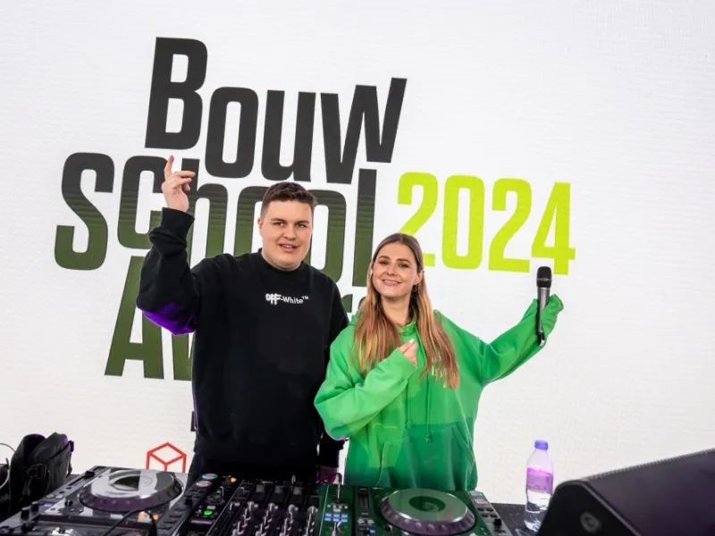 Jaël Ost en MagiK op de Bouwschoolaward 2024