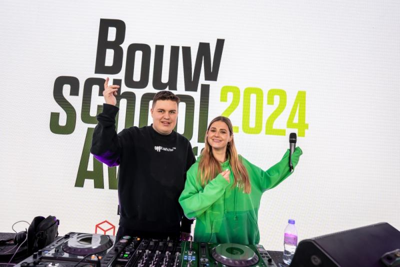 Jaël Ost en MagiK op de Bouwschoolaward 2024